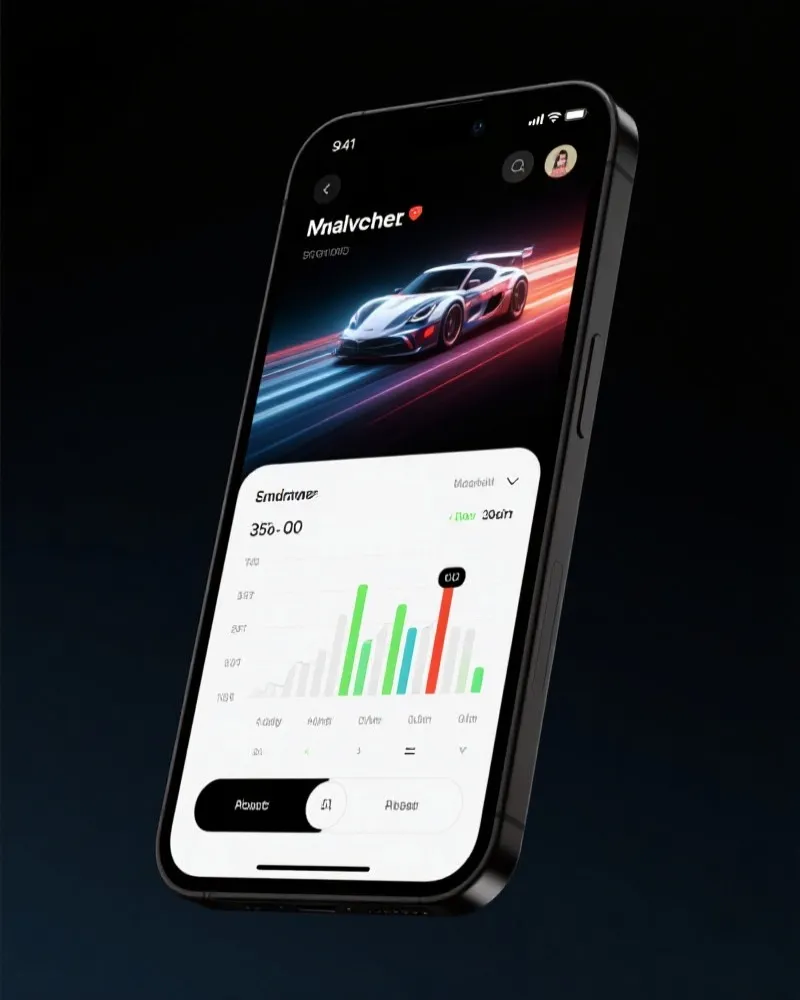 极速赛车 App 界面展示